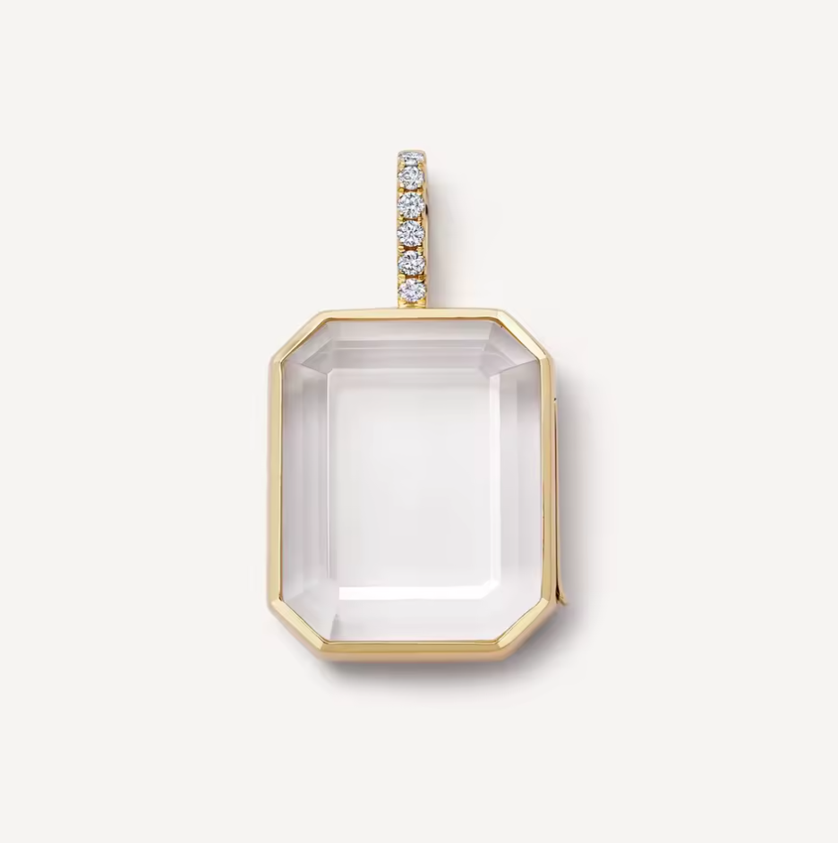 Gold Glass Charm Locket