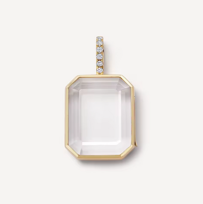 Gold Glass Charm Locket