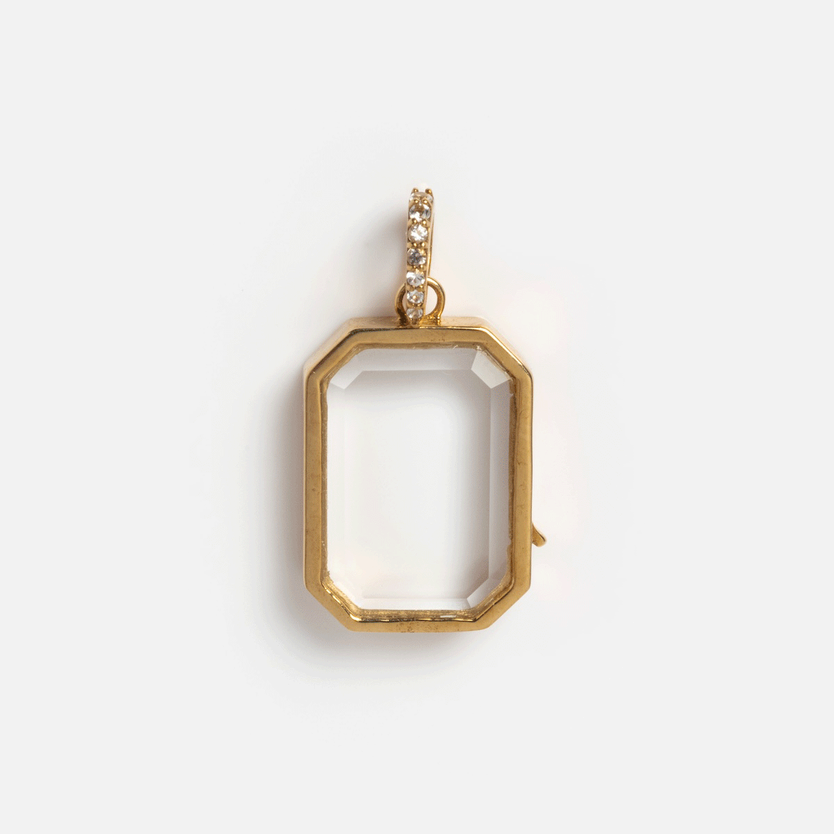 Gold Glass Charm Locket